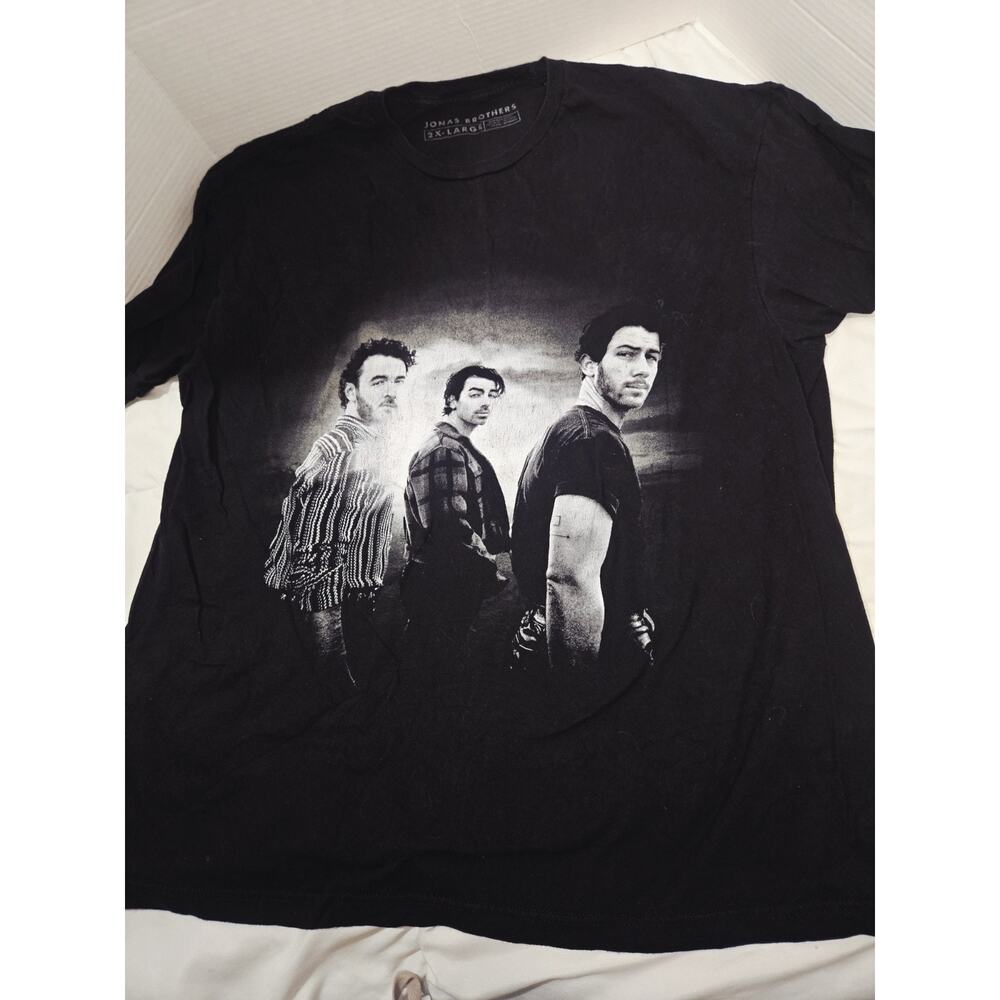 Jonas Brothers 2XL 2023 Five Albums One Night Tour Shirt Black